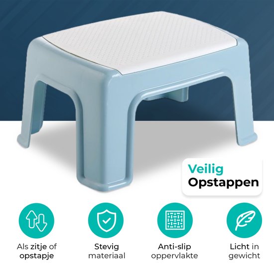 Opstapje Blauw| Hoogte 16,5cm| Ideaal voor kinderen