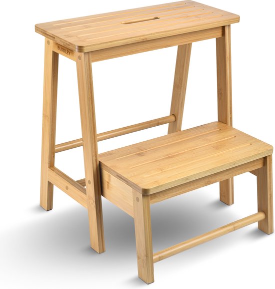 Opstapje Inklapbaar | SET 2 stuks | Naturel Bamboe