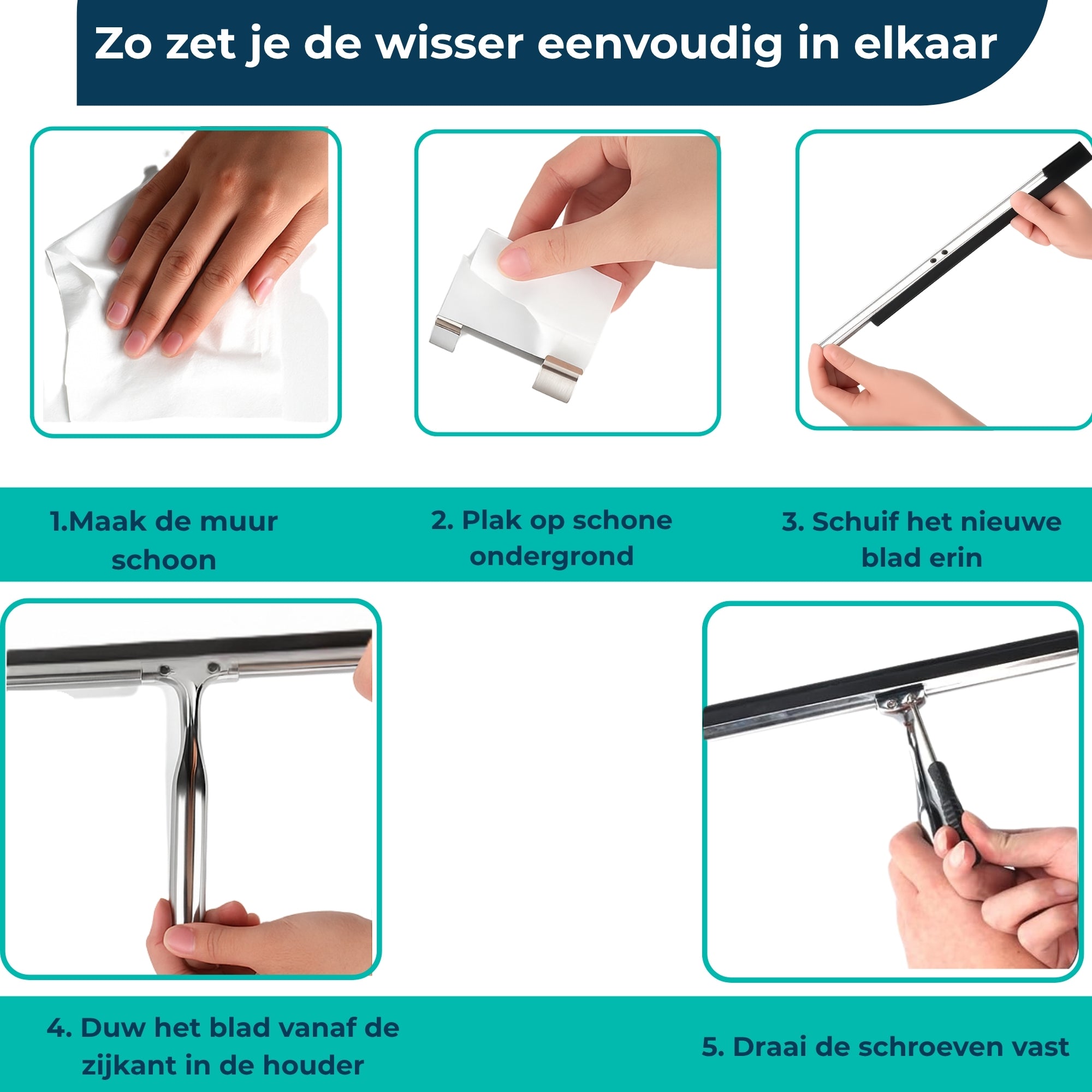 Douchewisser - Luxe Raamtrekker - Trekker Douche