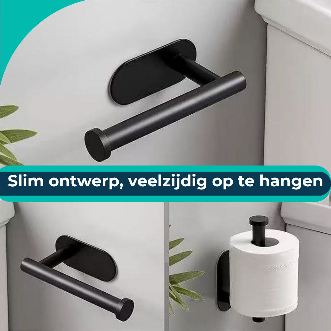 Toiletrolhouder (2x) - Zonder boren - WC rolhouder