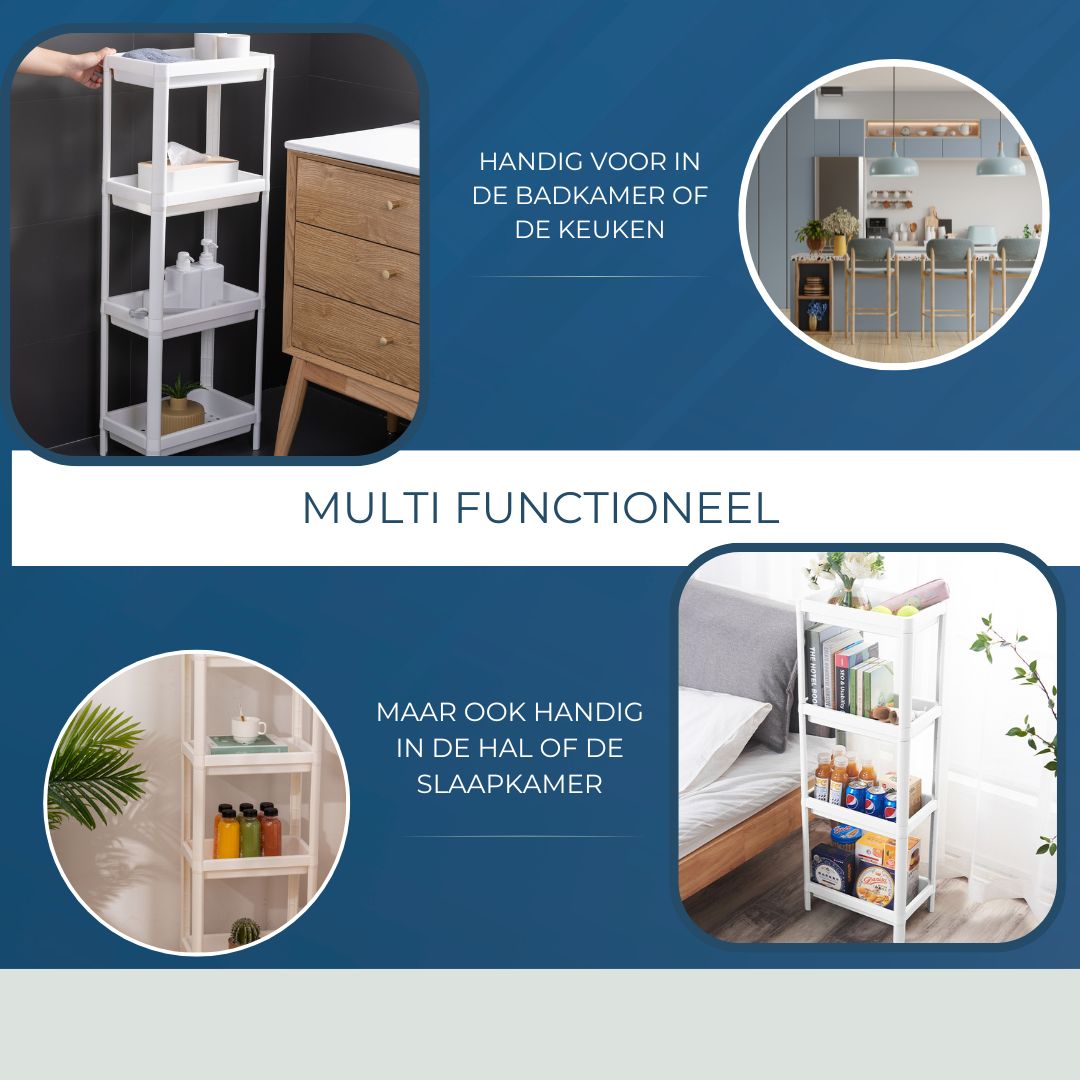 Badkamerrek Staand | 4 etages | Wit