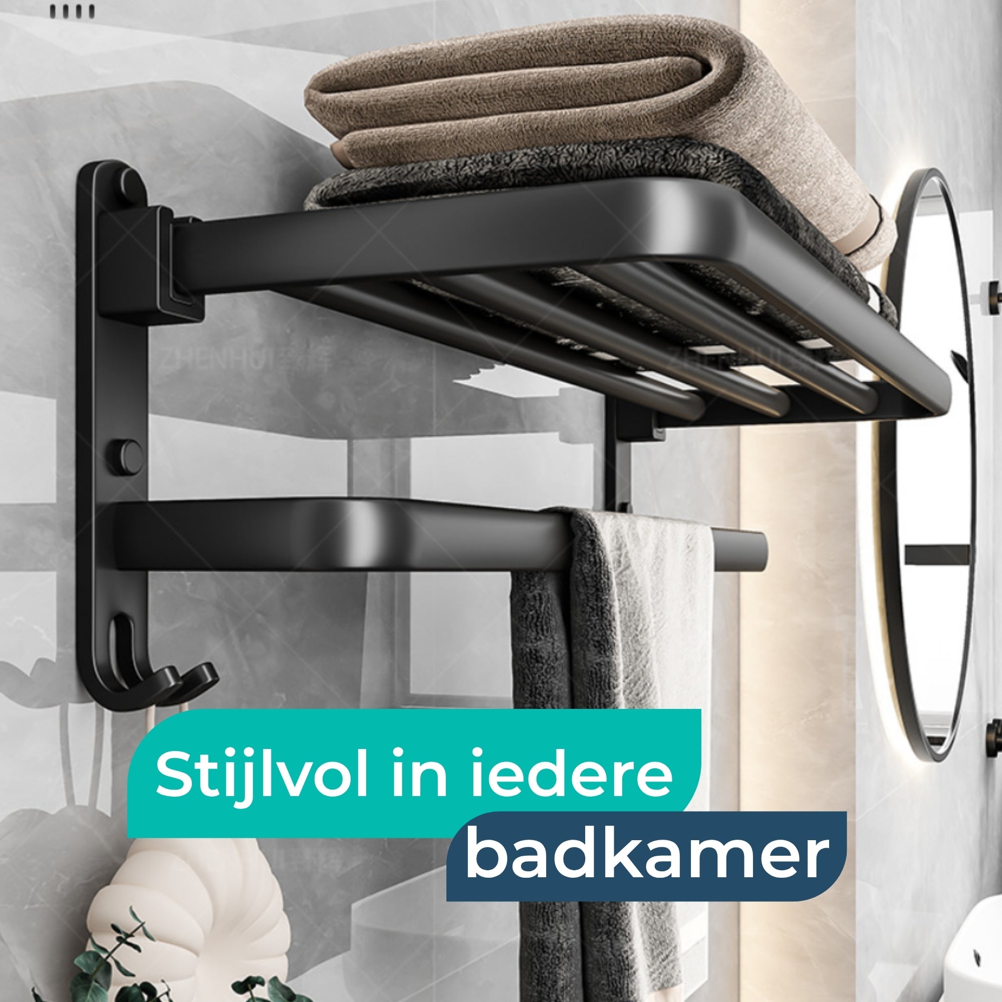 Handdoekrek Inklapbaar - Badkamer - Handdoekenrek