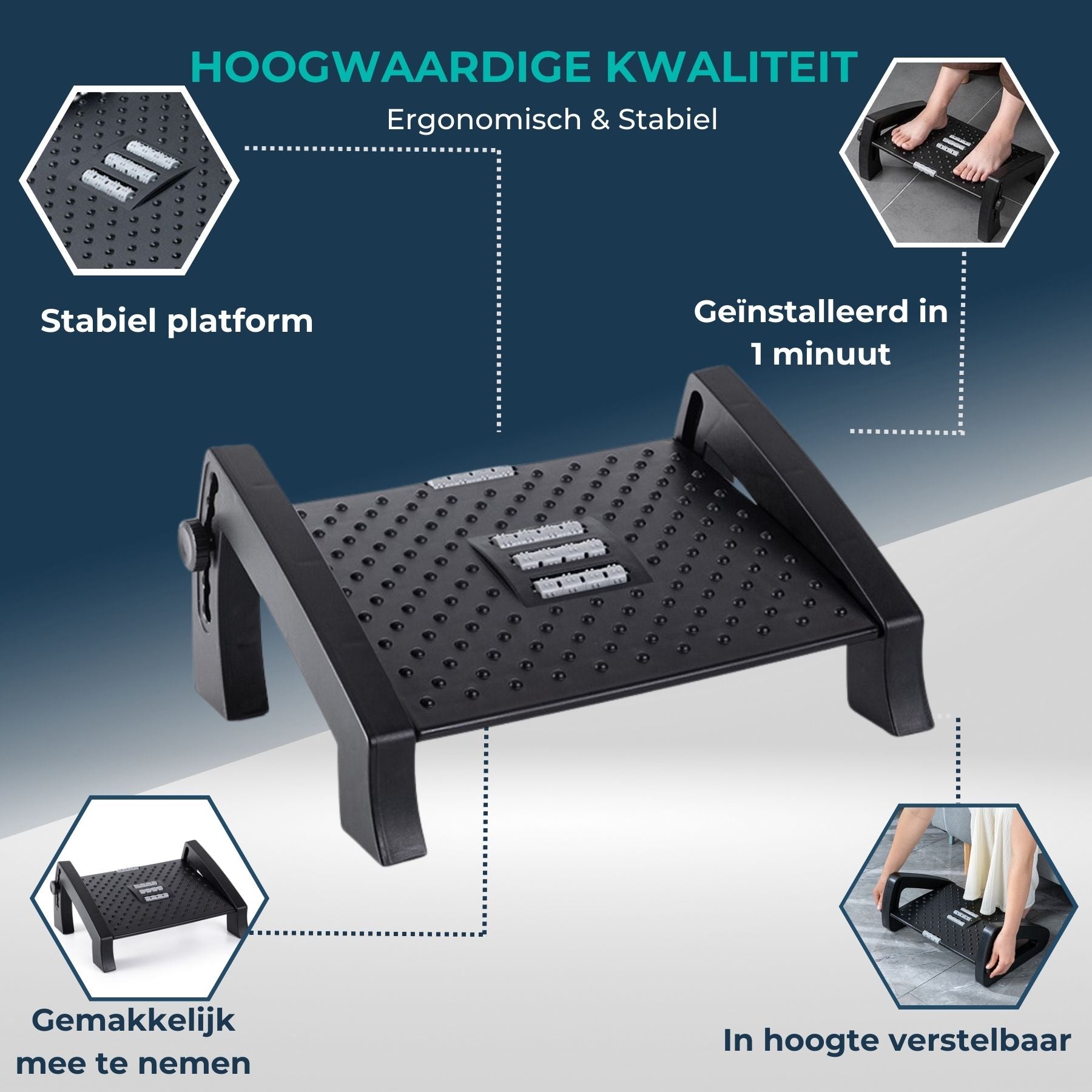 Voetensteun Verstelbaar | 6 verschillende hoogtes