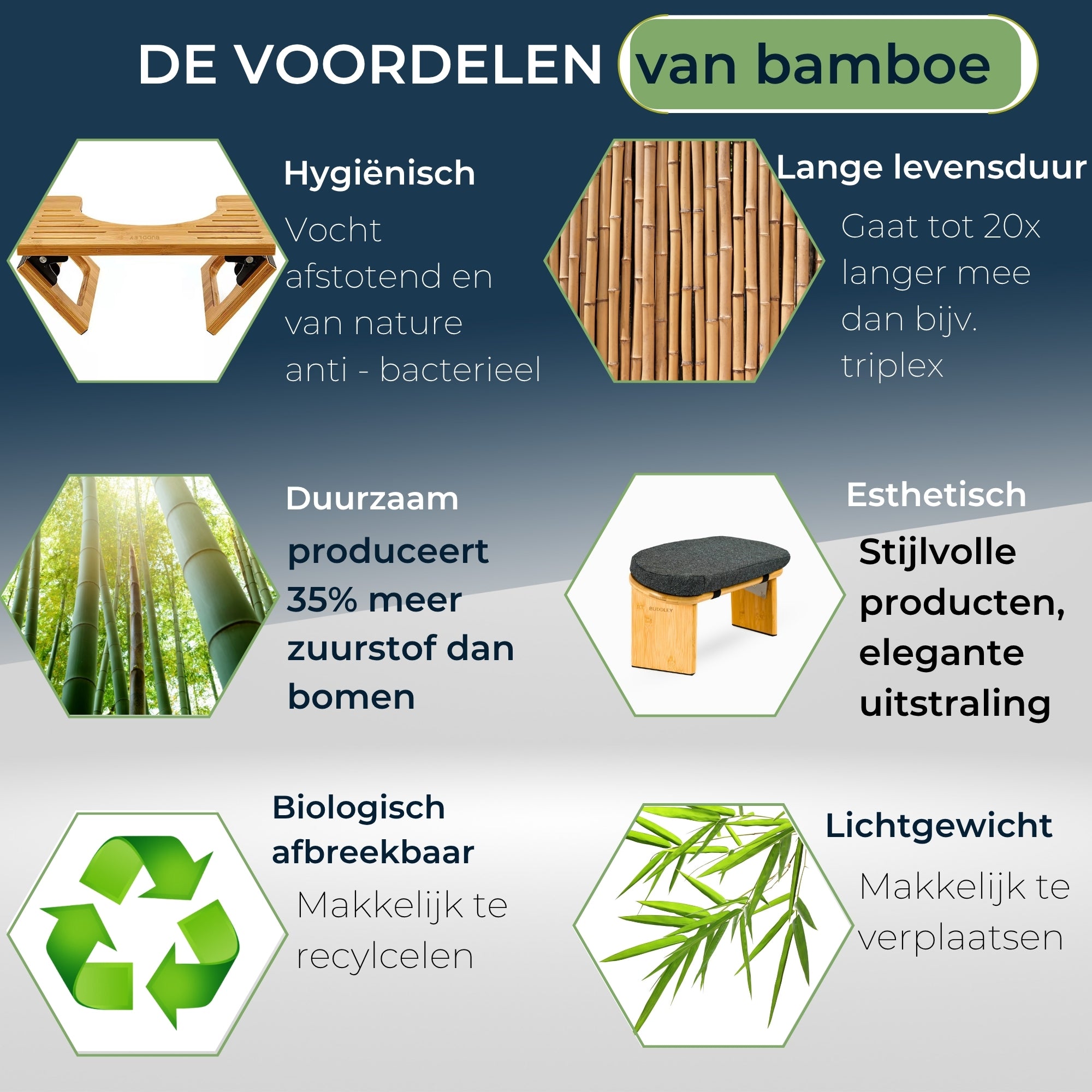 Handdoekhouder Zelfklevend - Bamboe - Handdoekstang