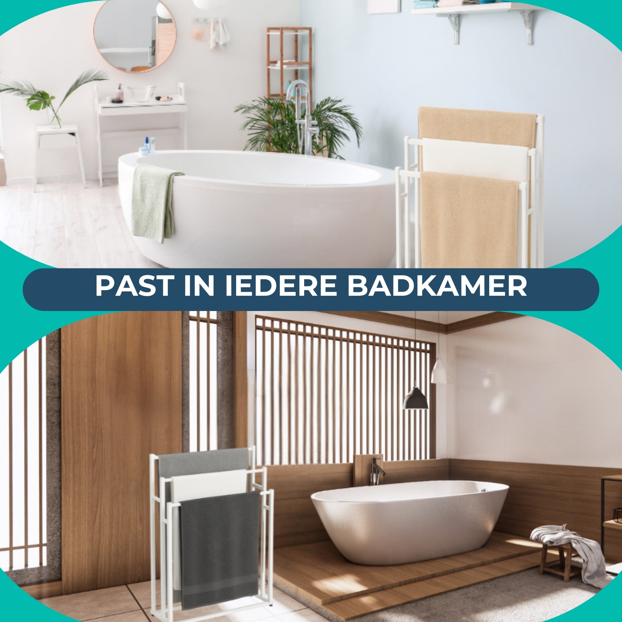 Handdoekrek - Wit - 60cm breed