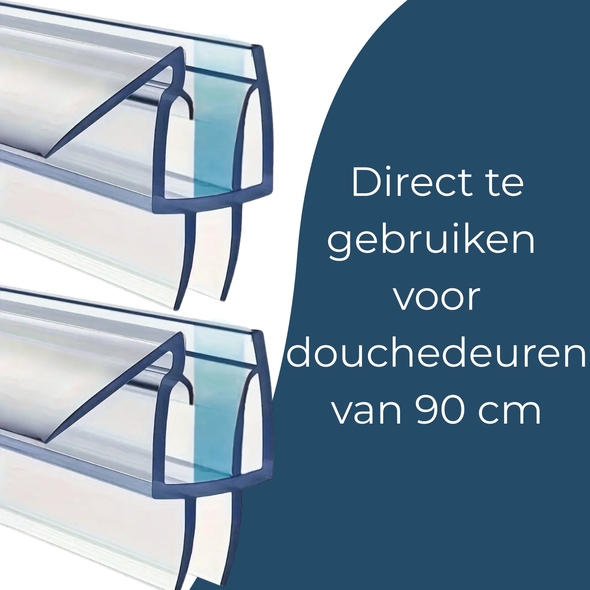 Douchedeurafdichting - 90cm - Inclusief reserve strip - Douchestrip