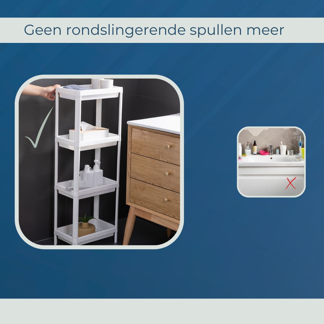 Badkamerrek Staand | 4 etages | Wit