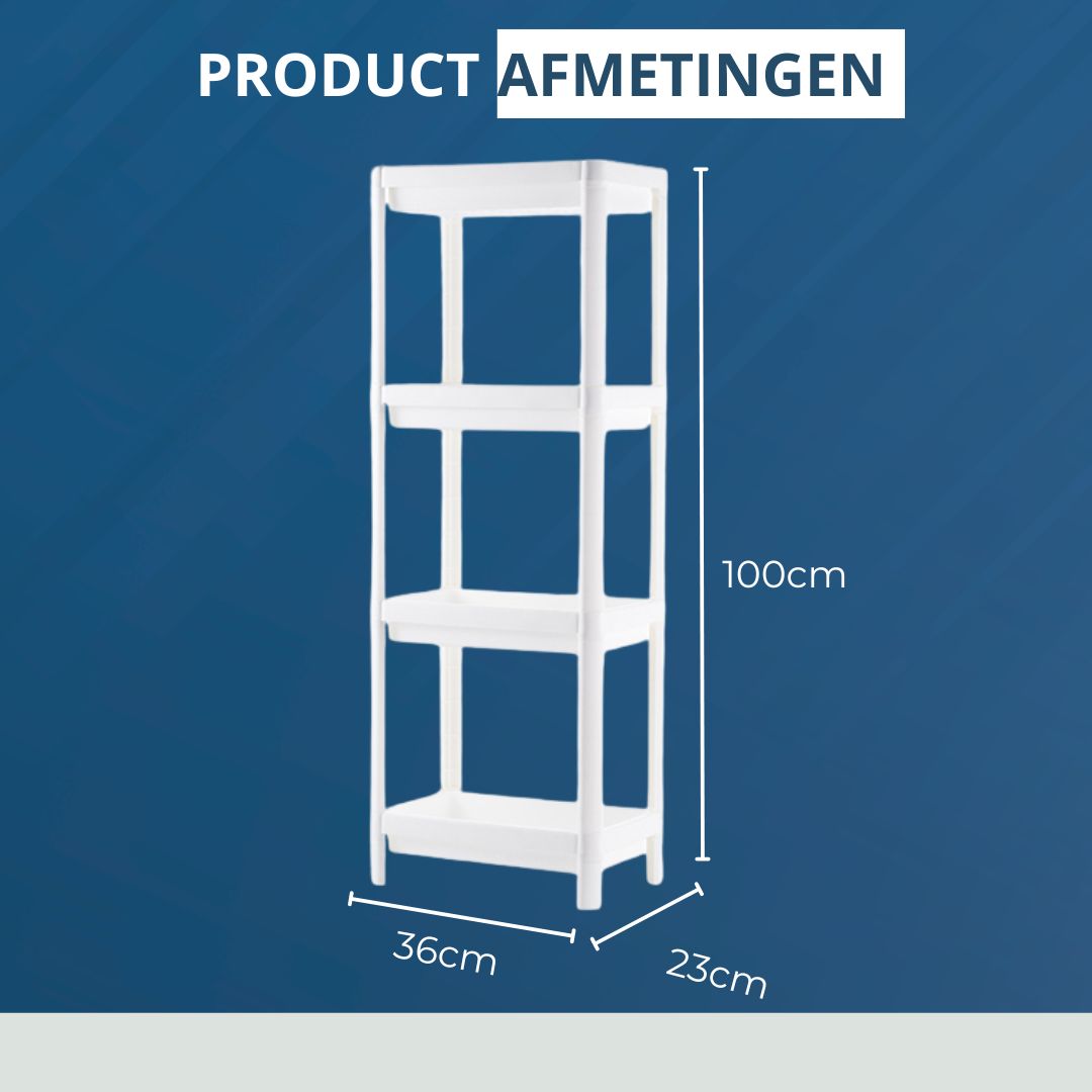 Badkamerrek Staand | 4 etages | Wit