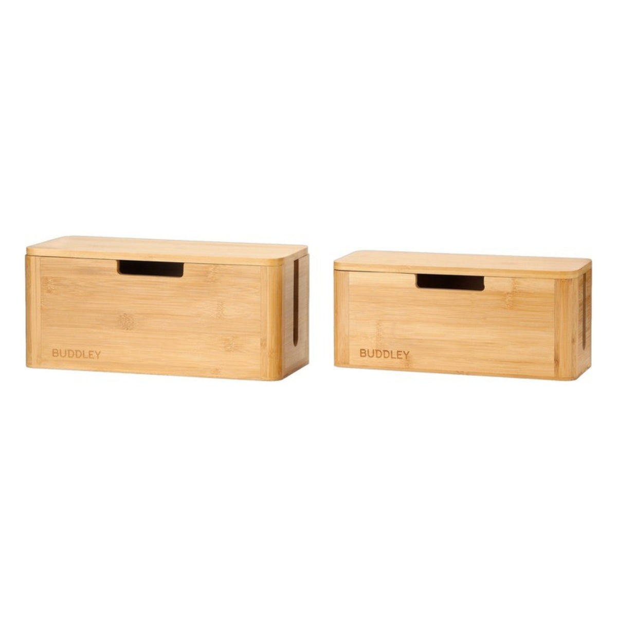 BUDDLEY Kabelbox set bamboe L en XL