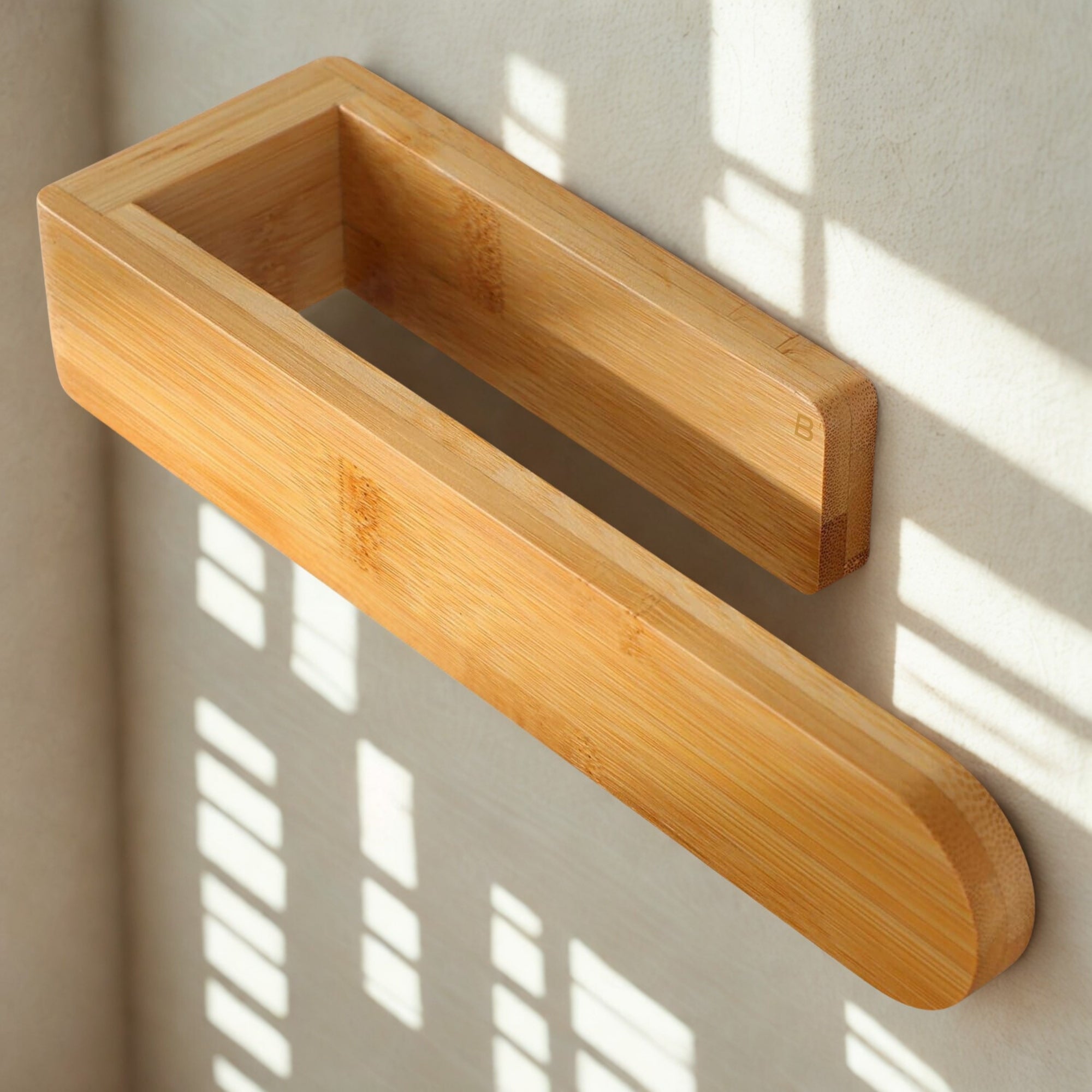 Handdoekhouder Zelfklevend - Bamboe - Handdoekstang