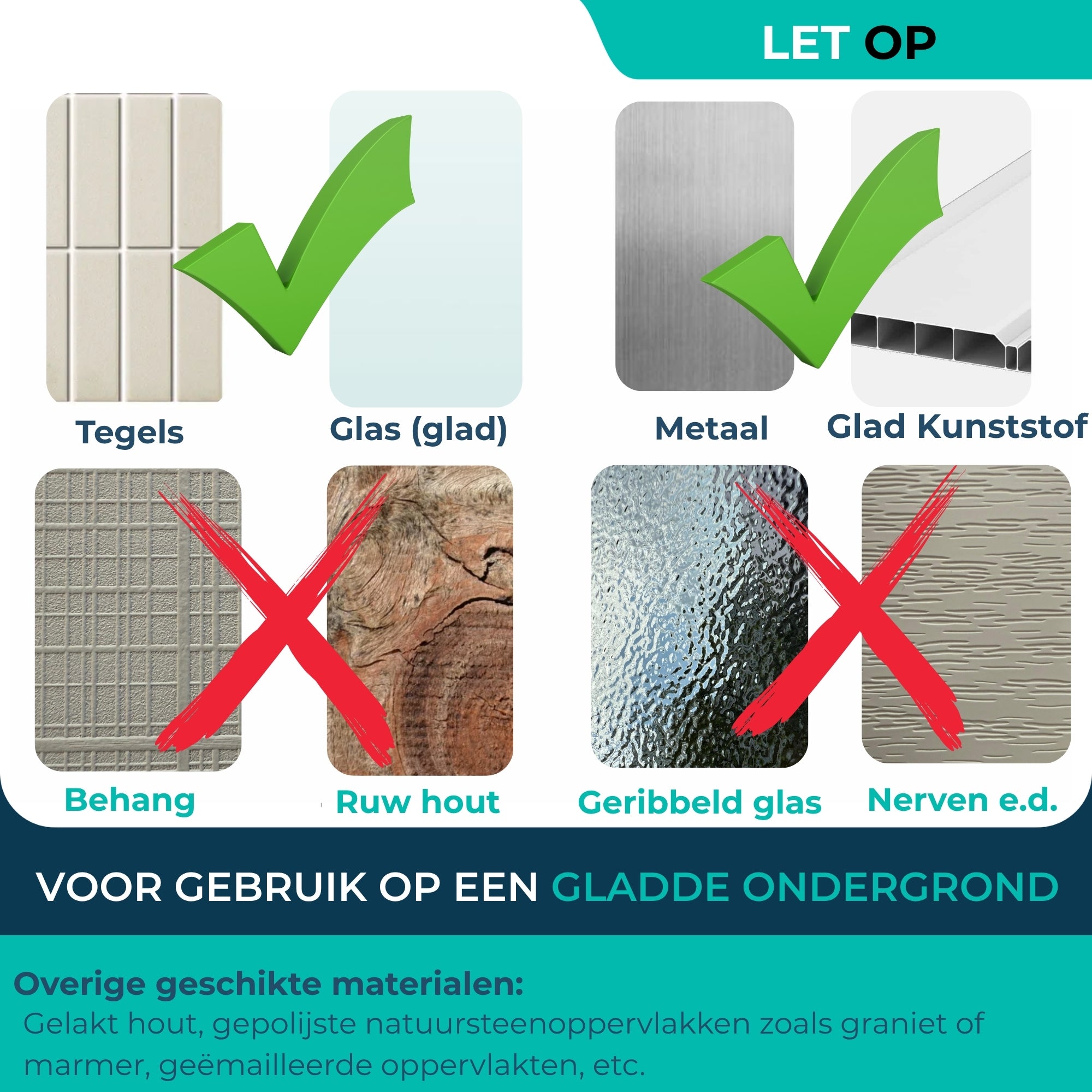 Handdoekhaakjes (4x) - Zilver - Zelfklevende Haakjes