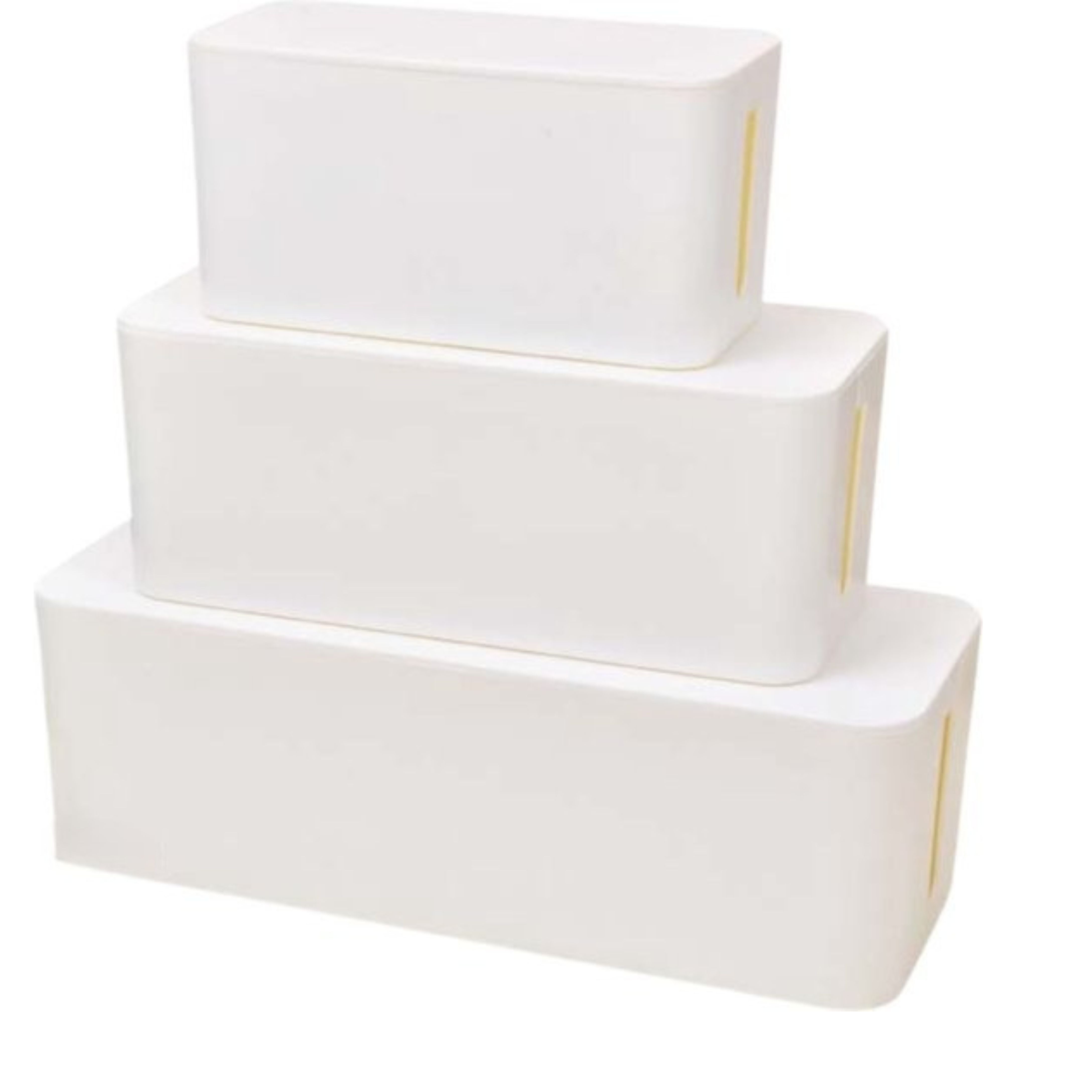 Kabelbox Wit | SET drie stuks | M-L en XL