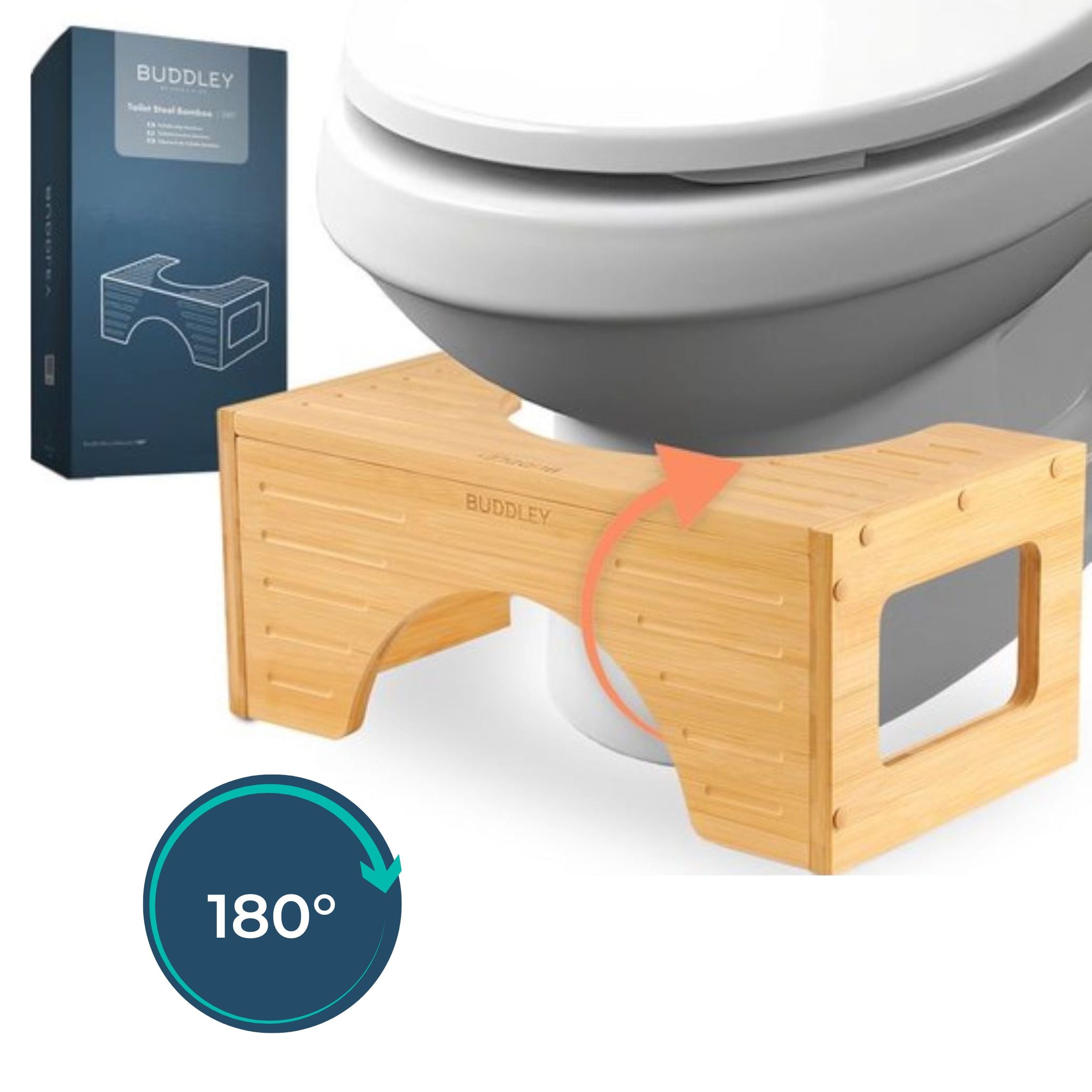 Toiletkrukje 180° Twist | Naturel Bamboe