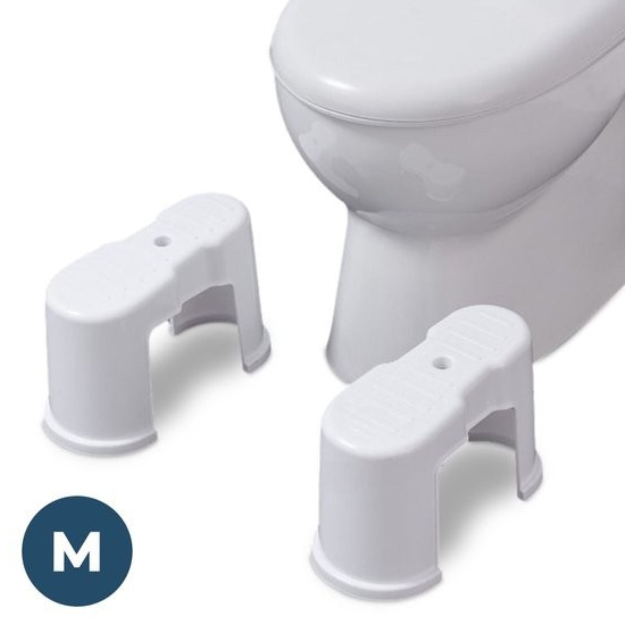 Stapelbaar Wit Toiletkrukje | Maat M