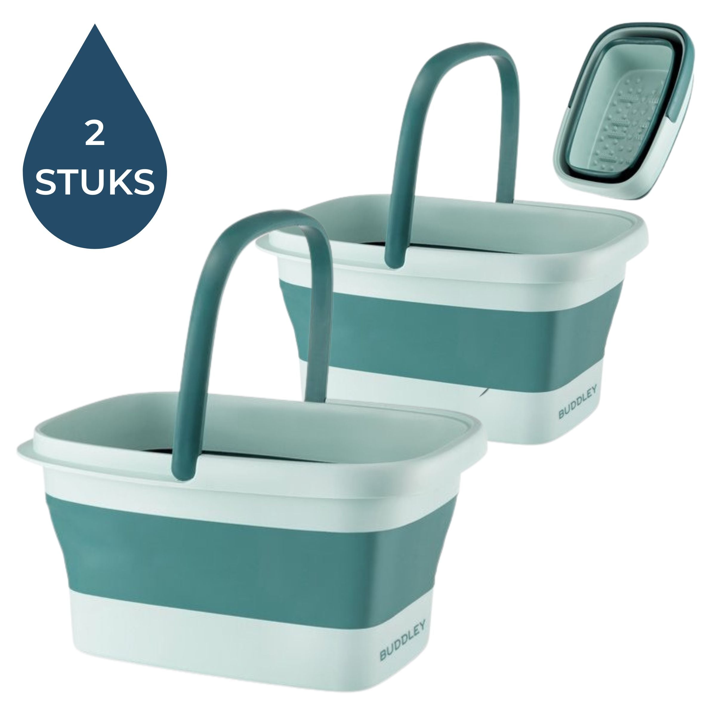 Voetenbad Inklapbaar | Groen | SET 2 stuks