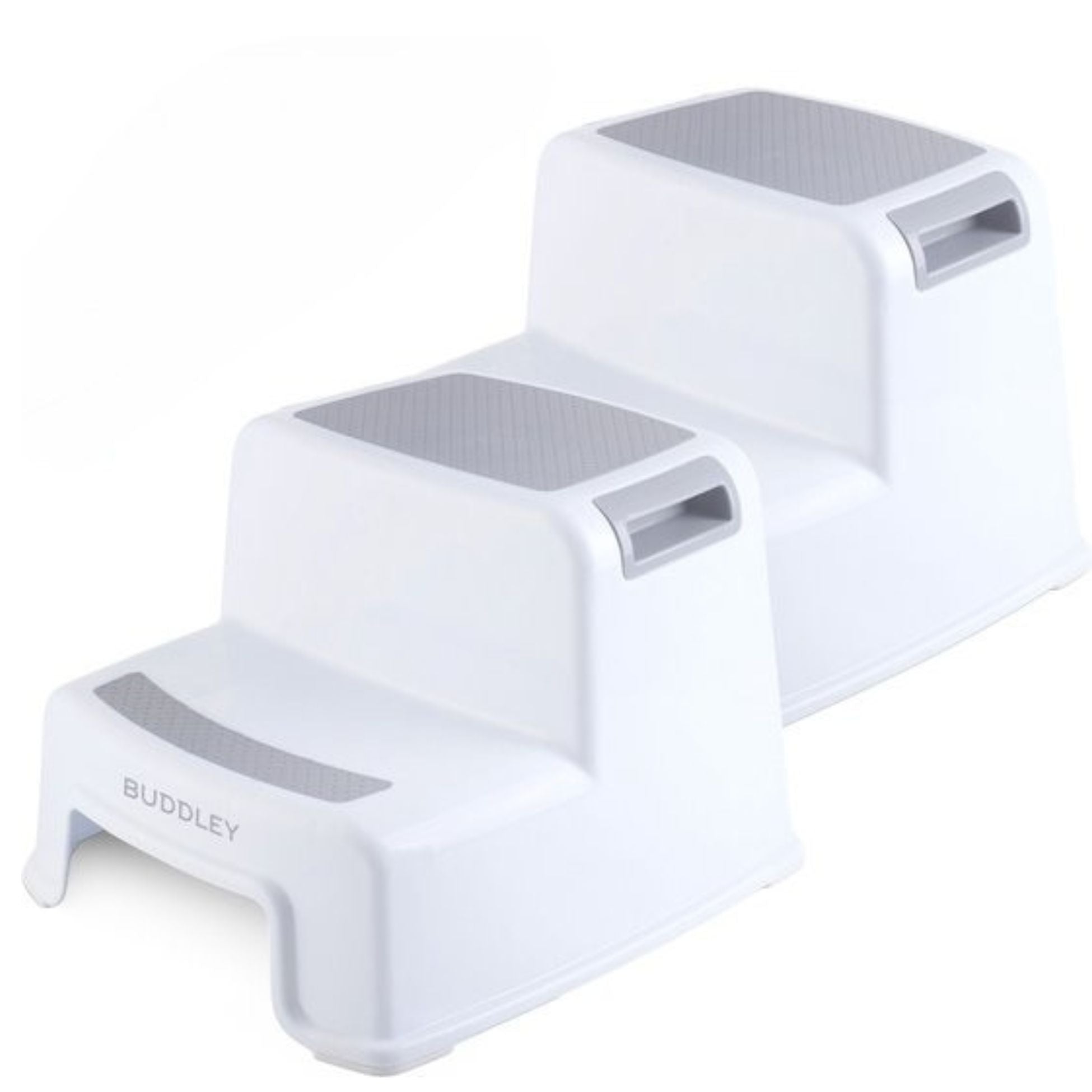Opstapje Wit-Grijs Two step | Ideaal voor kinderen| Twee stuks