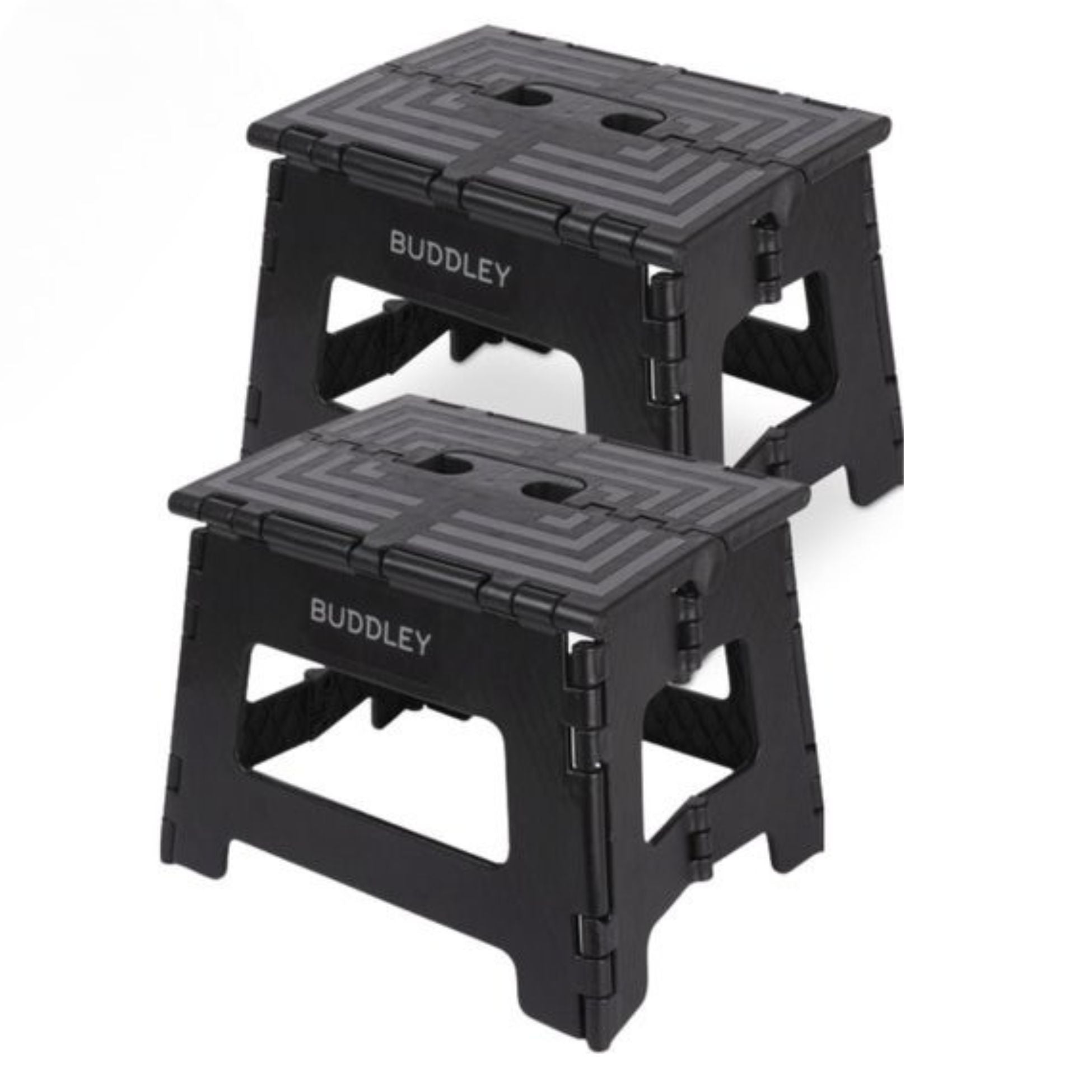 Inklapbaar Zwart Opstapje (SET)| Hoogte 22cm| Twee stuks