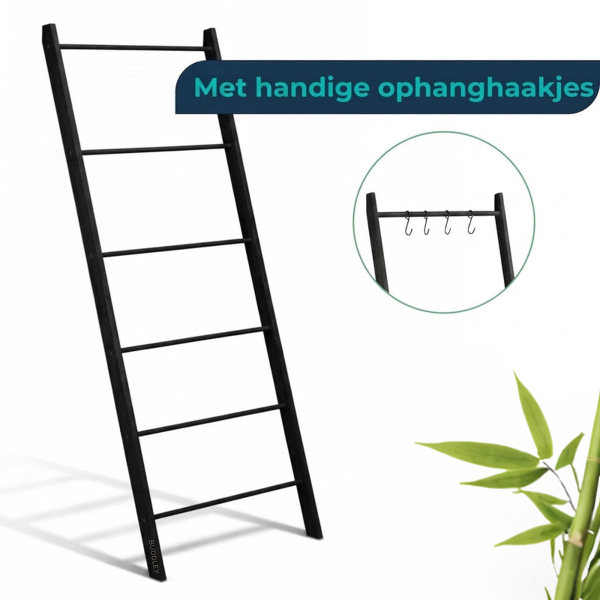 Handdoekladder zwart