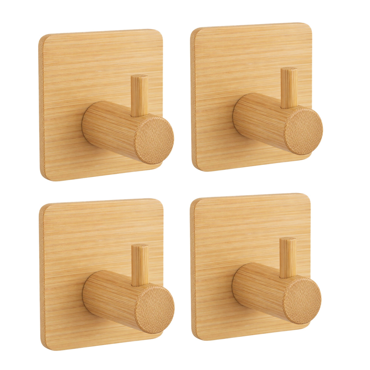 Wandhaakjes bamboe in de keuken met theedoek