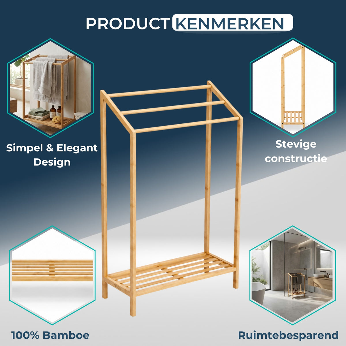 Handdoekrek Zephyr naturel