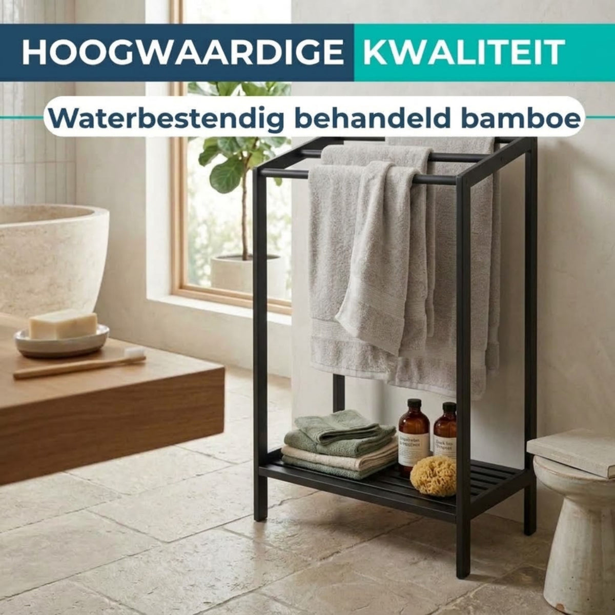 Handdoekrek Zephyr zwart