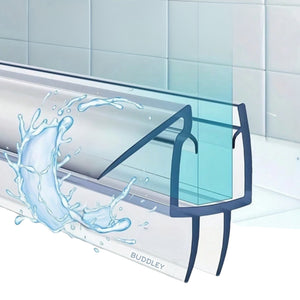 Douchestrip PVC 90 cm transparant passend voor glazen deuren 6-7 mm set van 2 met reserve strip