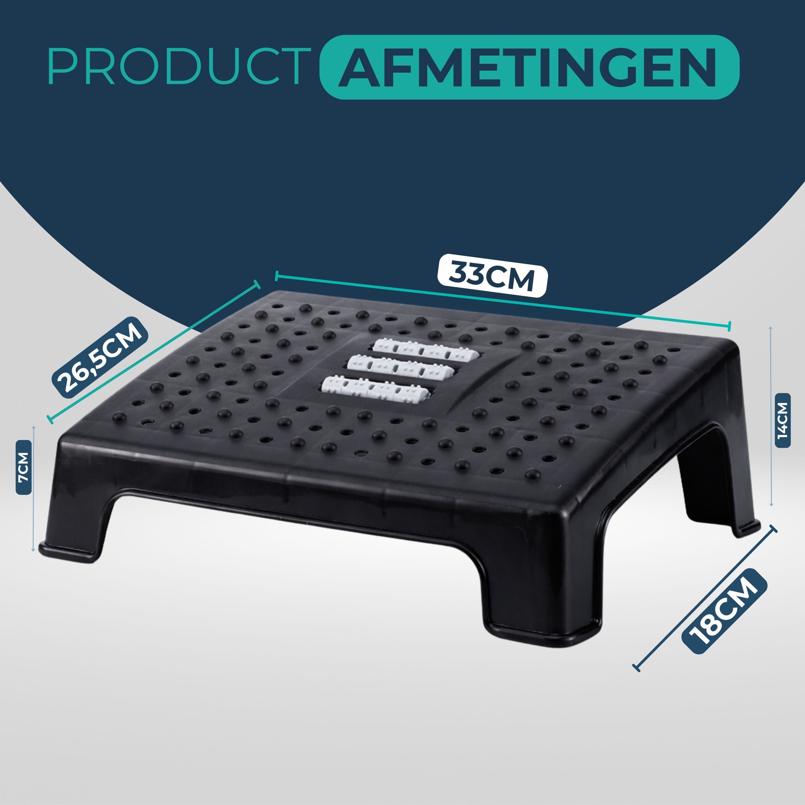 Fußstützen-Schreibtisch-SET (2x) Büro - Ergonomische Fußstütze