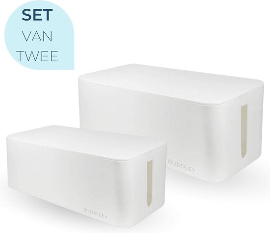 Kabelbox Weiß | SET zweiteilig | M und L