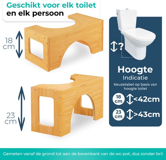 Toilet Stool 180° Twist | Natural Bamboo