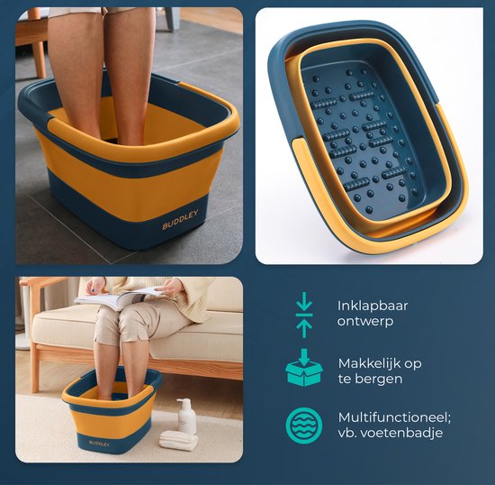 Voetenbad Inklapbaar | Blauw Geel