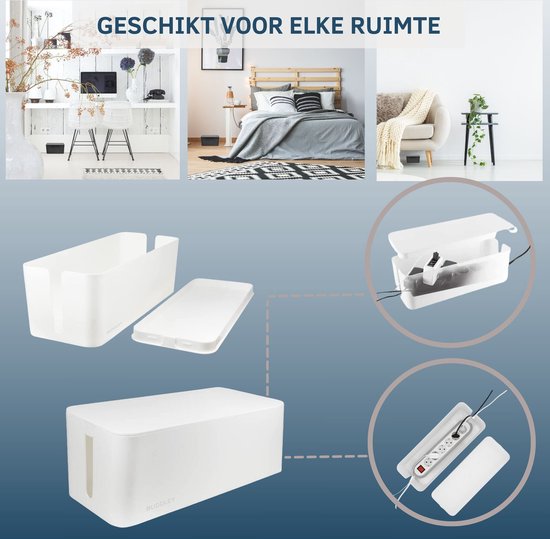 Kabelbox Weiß | SET zweiteilig | M und L