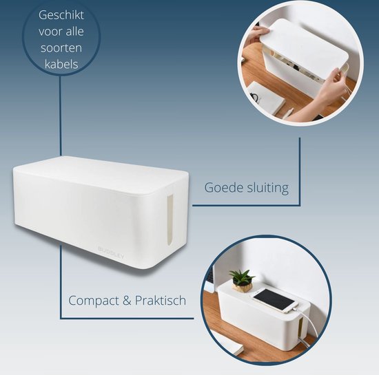 Kabelbox Weiß | SET zweiteilig | M und L