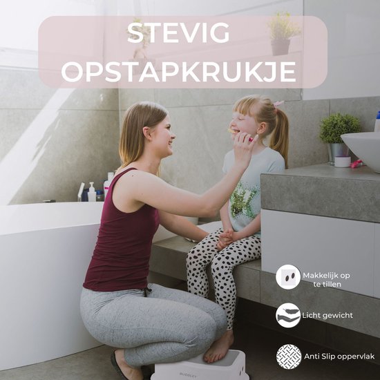 Opstapje Wit | Ideaal voor kinderen| Twee stuks