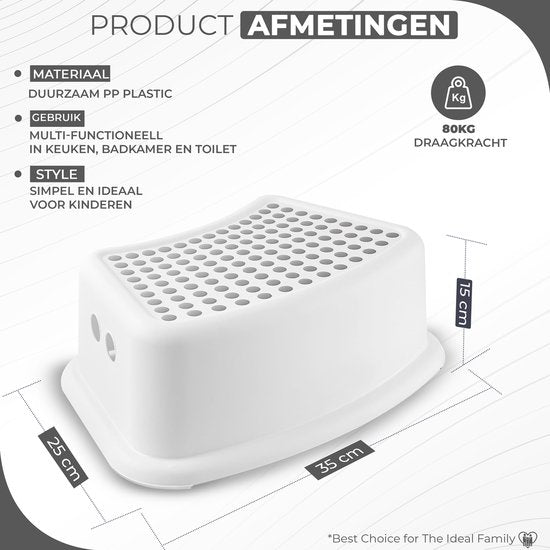 Tritthocker Weiß | Ideal für Kinder