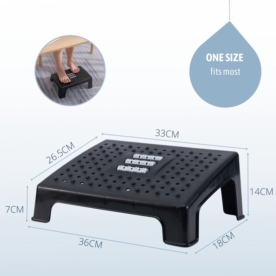 Fußstützen-Schreibtisch-SET (2x) Büro - Ergonomische Fußstütze