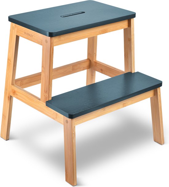 Tritthocker | Blauer Bambus