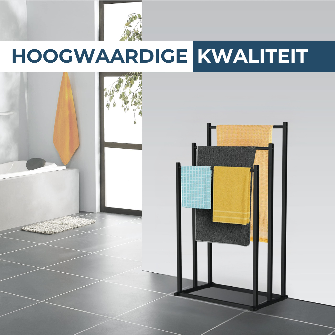 Towel rack black | 44cm