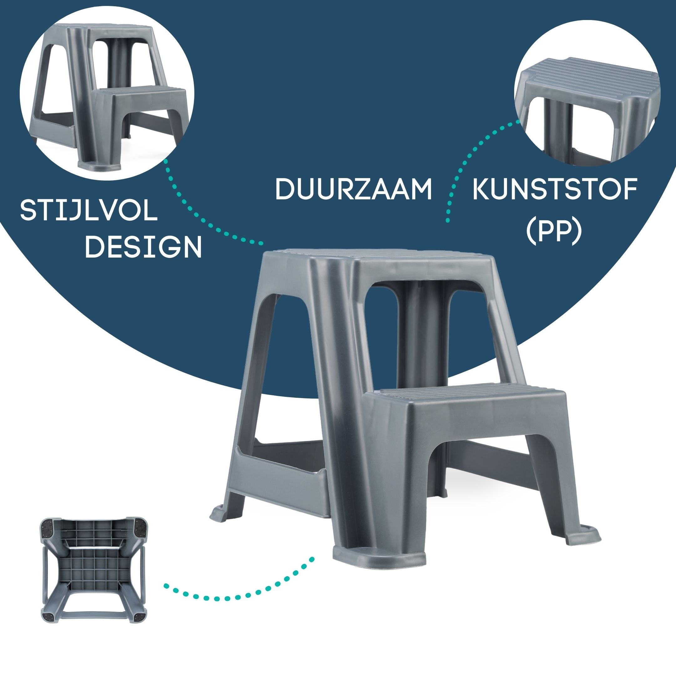 Opstapje Grijs Two step| Multi inzetbaar