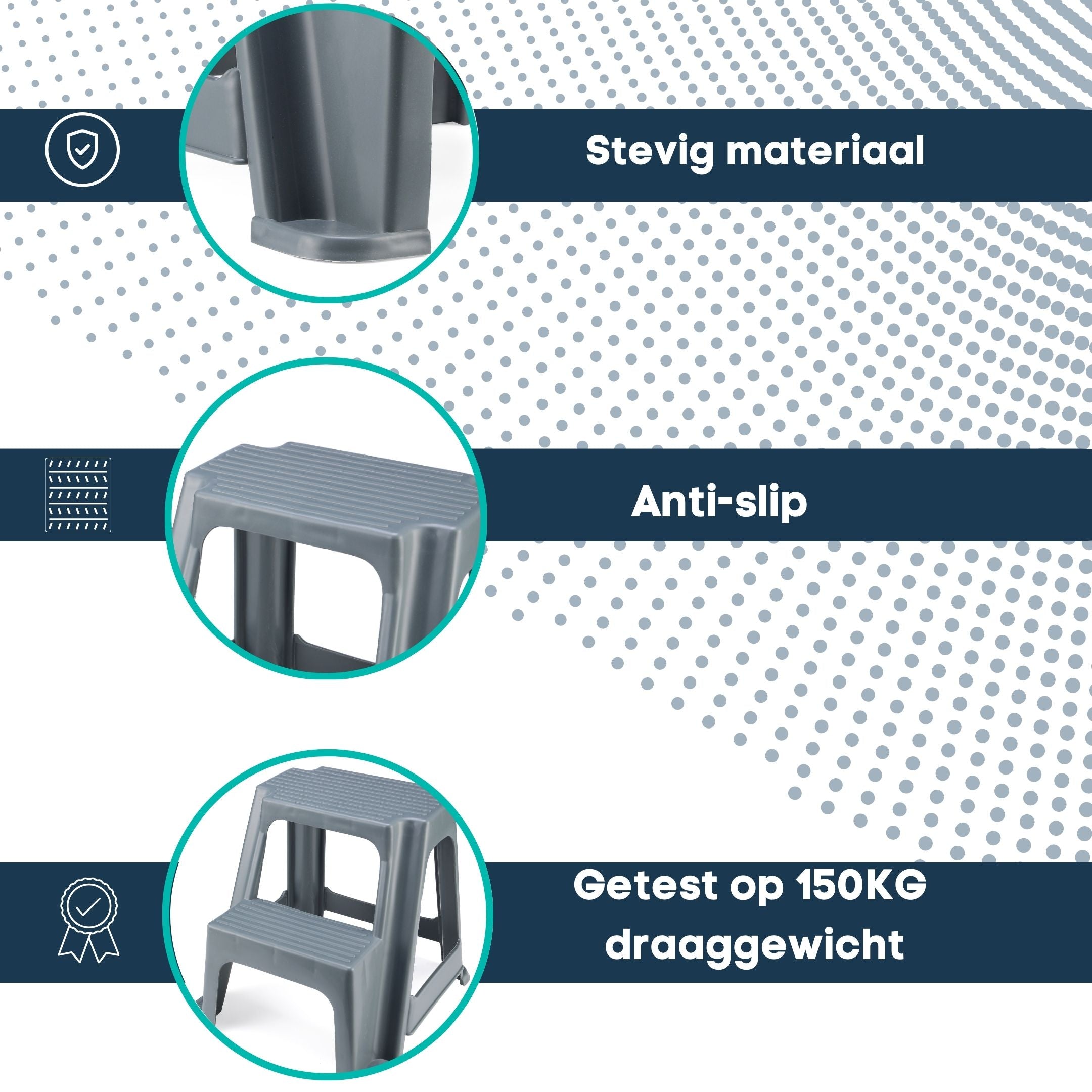 Opstapje Grijs Two step| Multi inzetbaar
