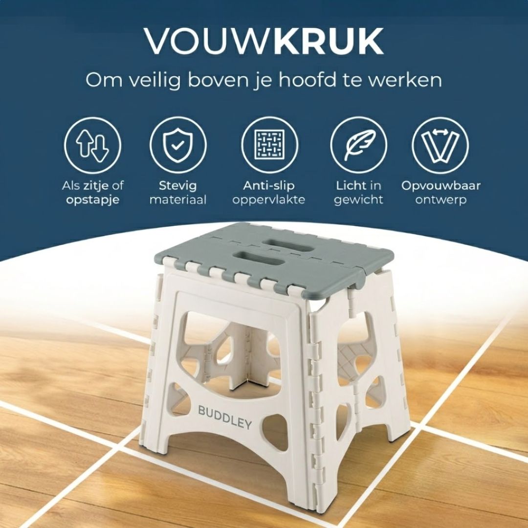Inklapbaar Groen Opstapje| Hoogte 27cm| Multi inzetbaar