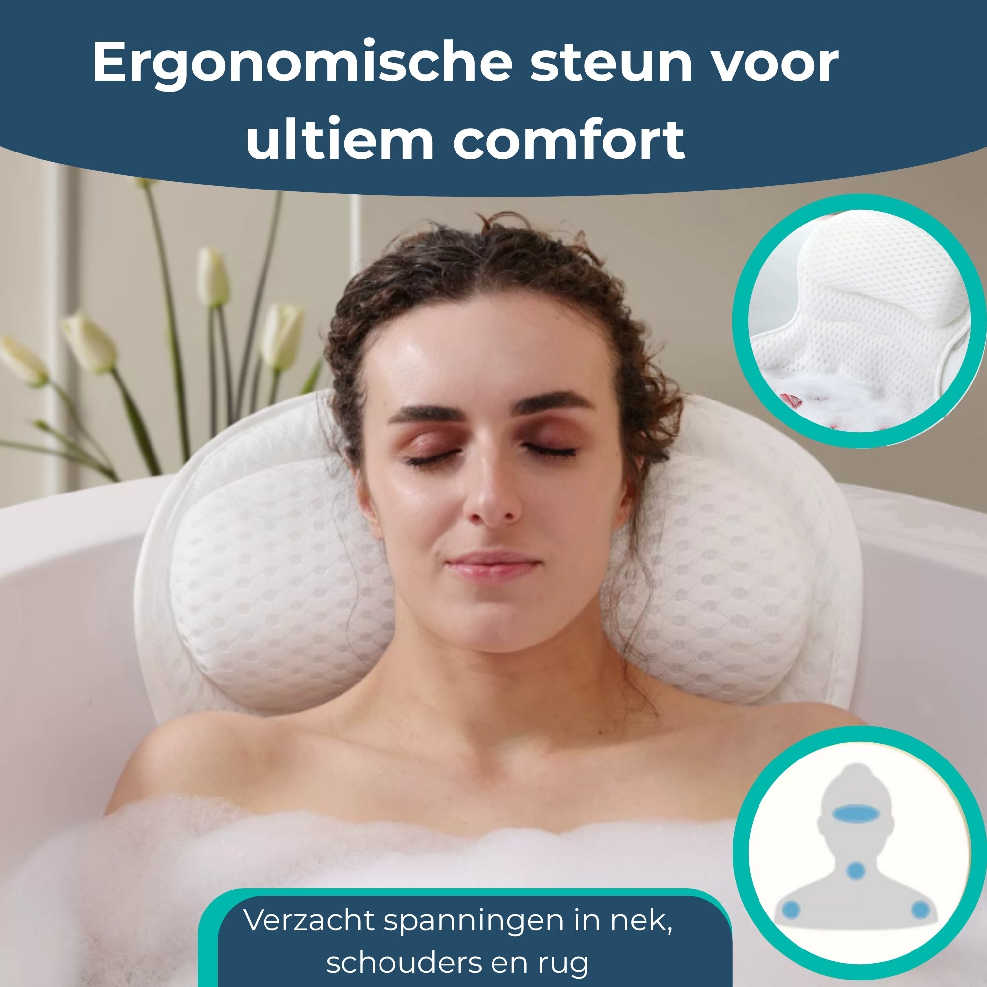 Badkussen - Nekkussen bad - Badkussens voor in bad
