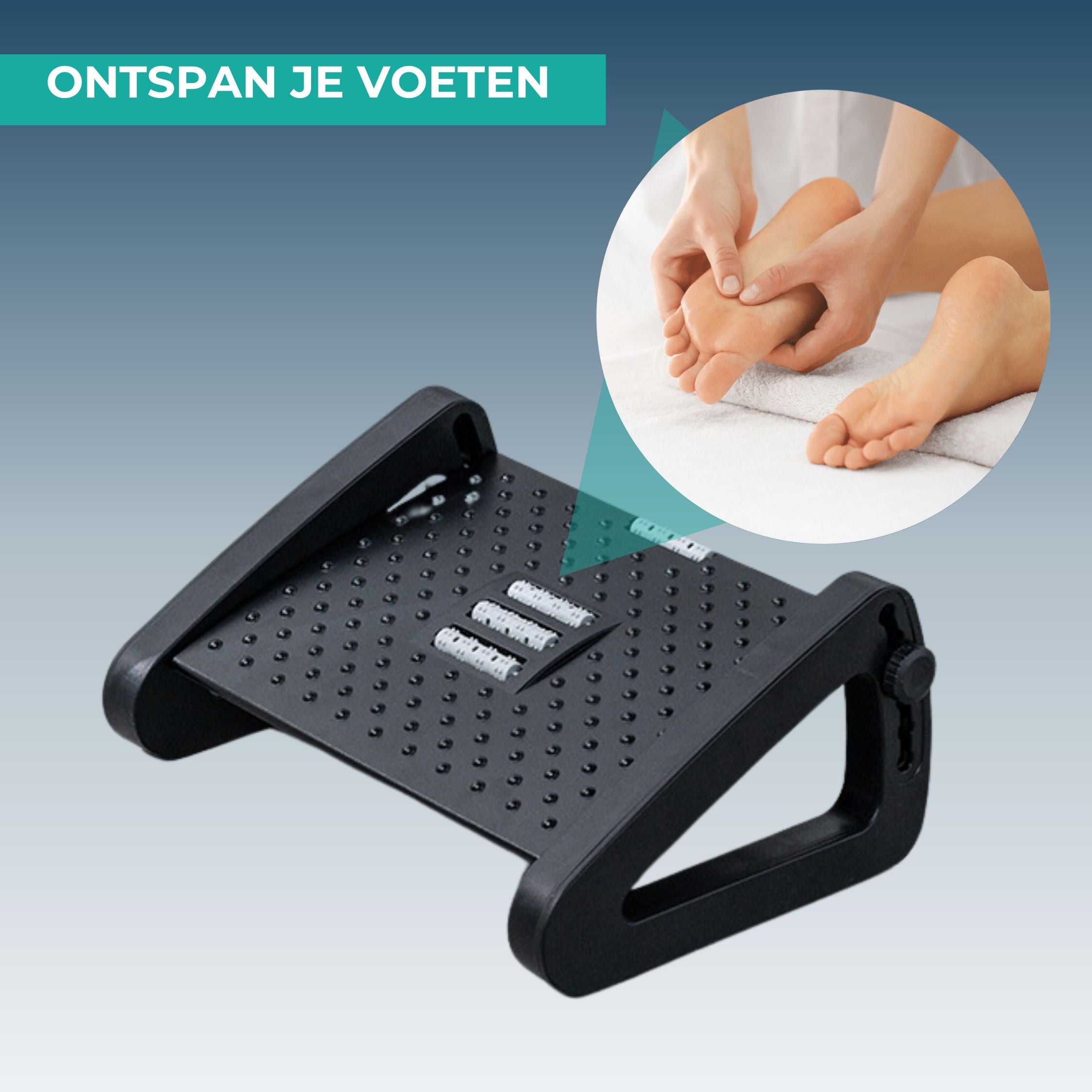 Fußstütze verstellbar | Schwarz