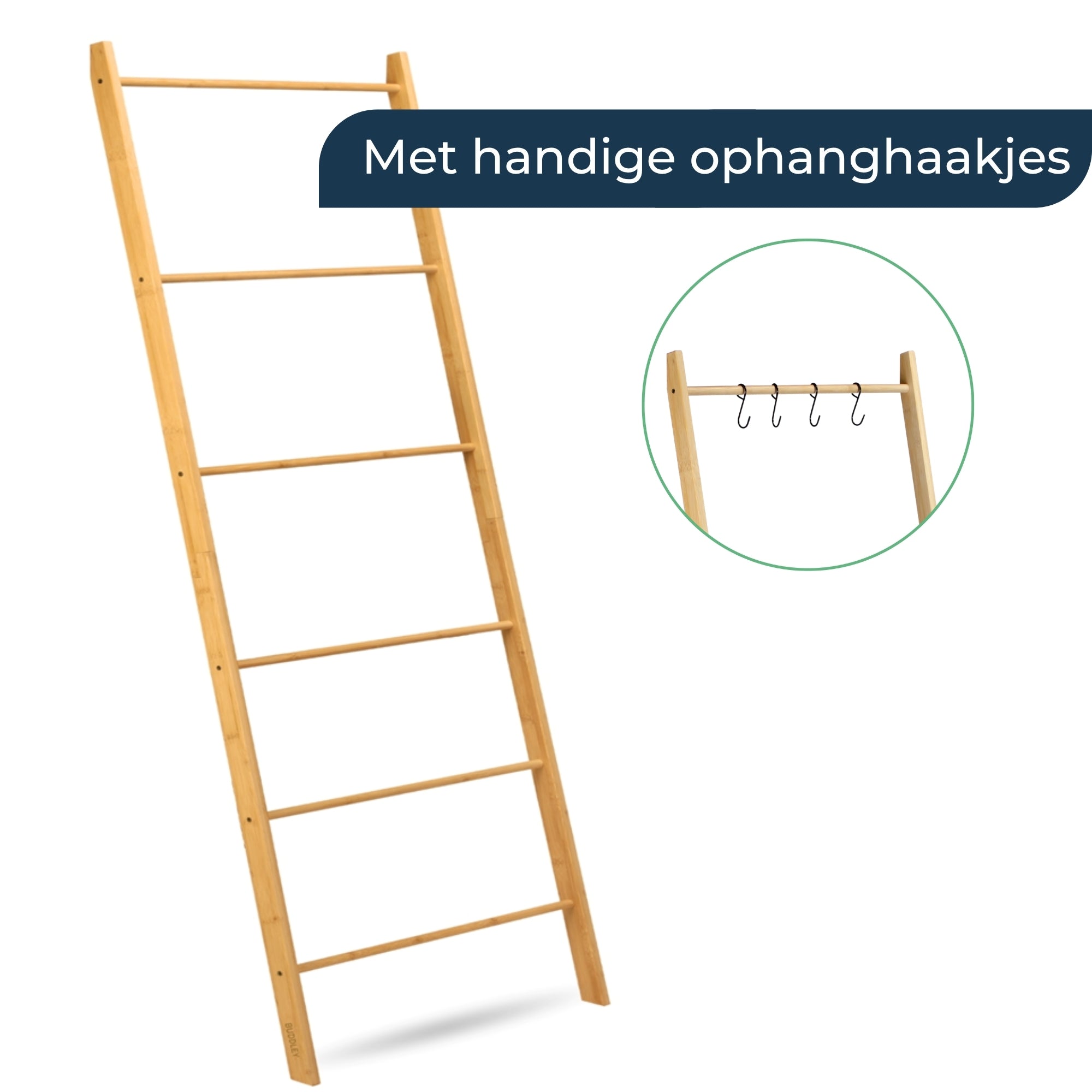 Ladderrek Bamboe - Handdoekladder - Kledingladder