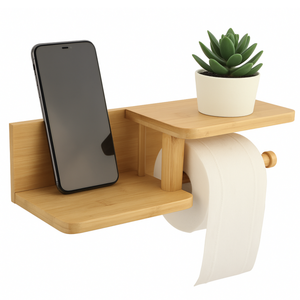 Bamboe Toiletrolhouder Plank