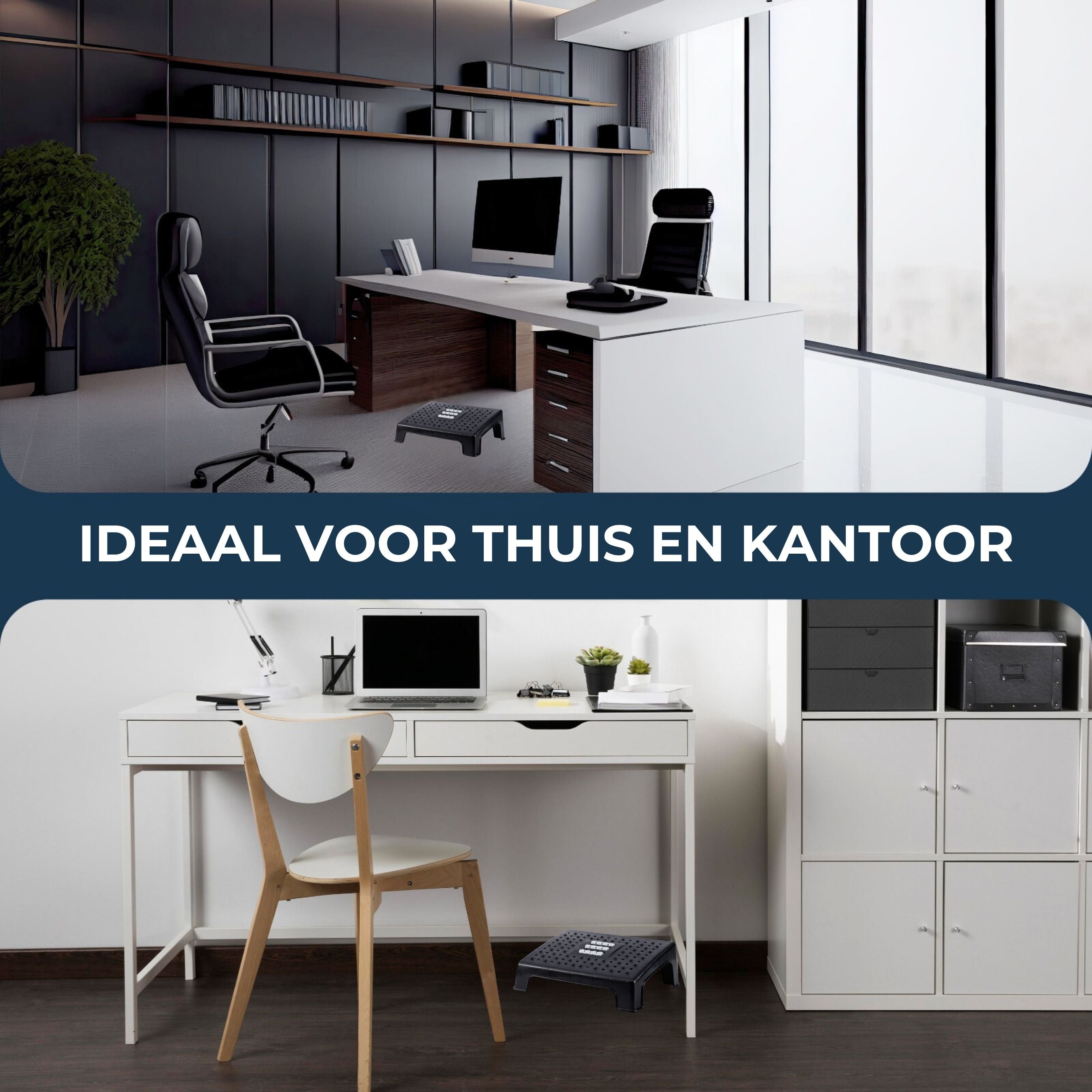 Fußstützen-Schreibtisch-SET (2x) Büro - Ergonomische Fußstütze