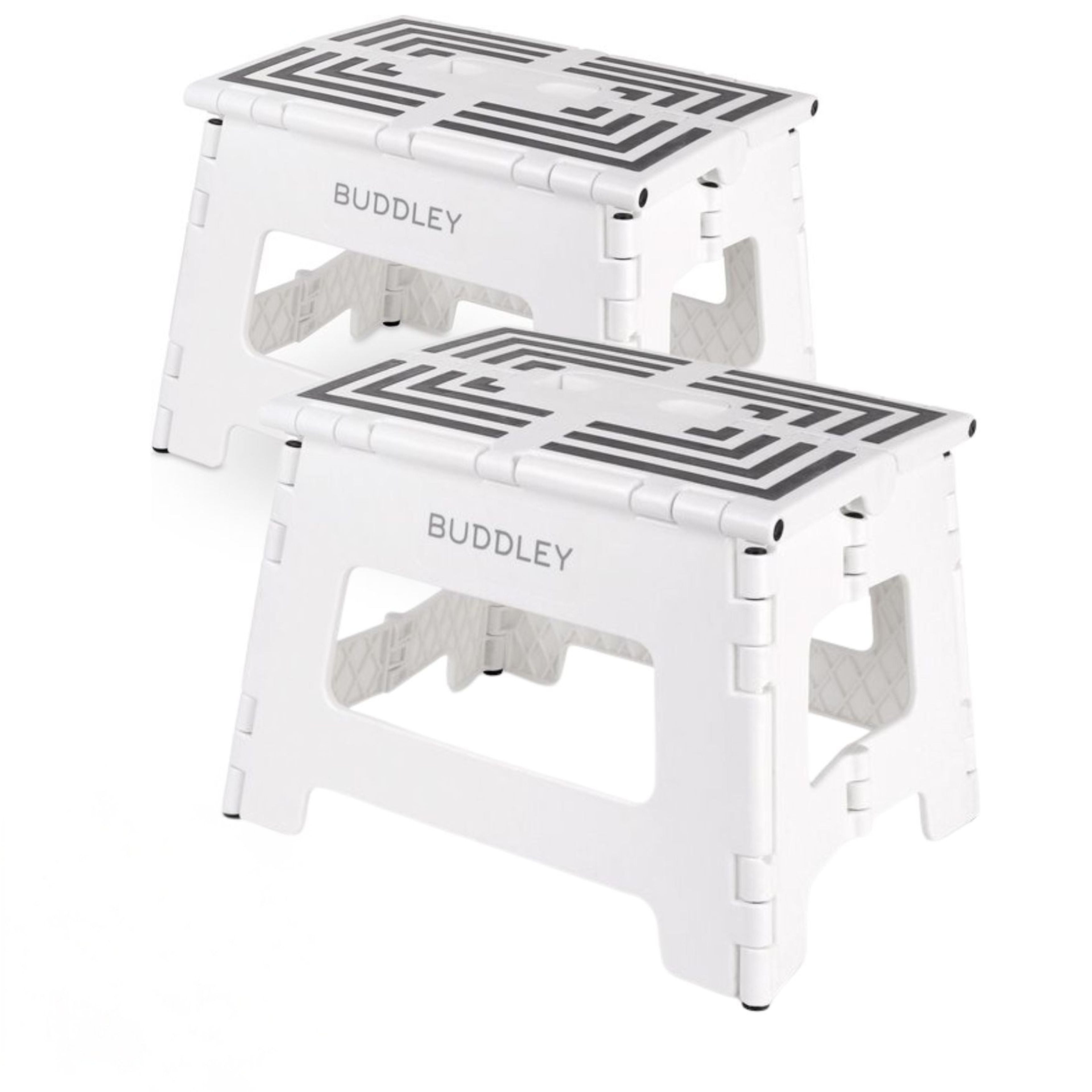 Inklapbaar Wit Opstapje (SET)| Hoogte 22cm| Twee Stuks