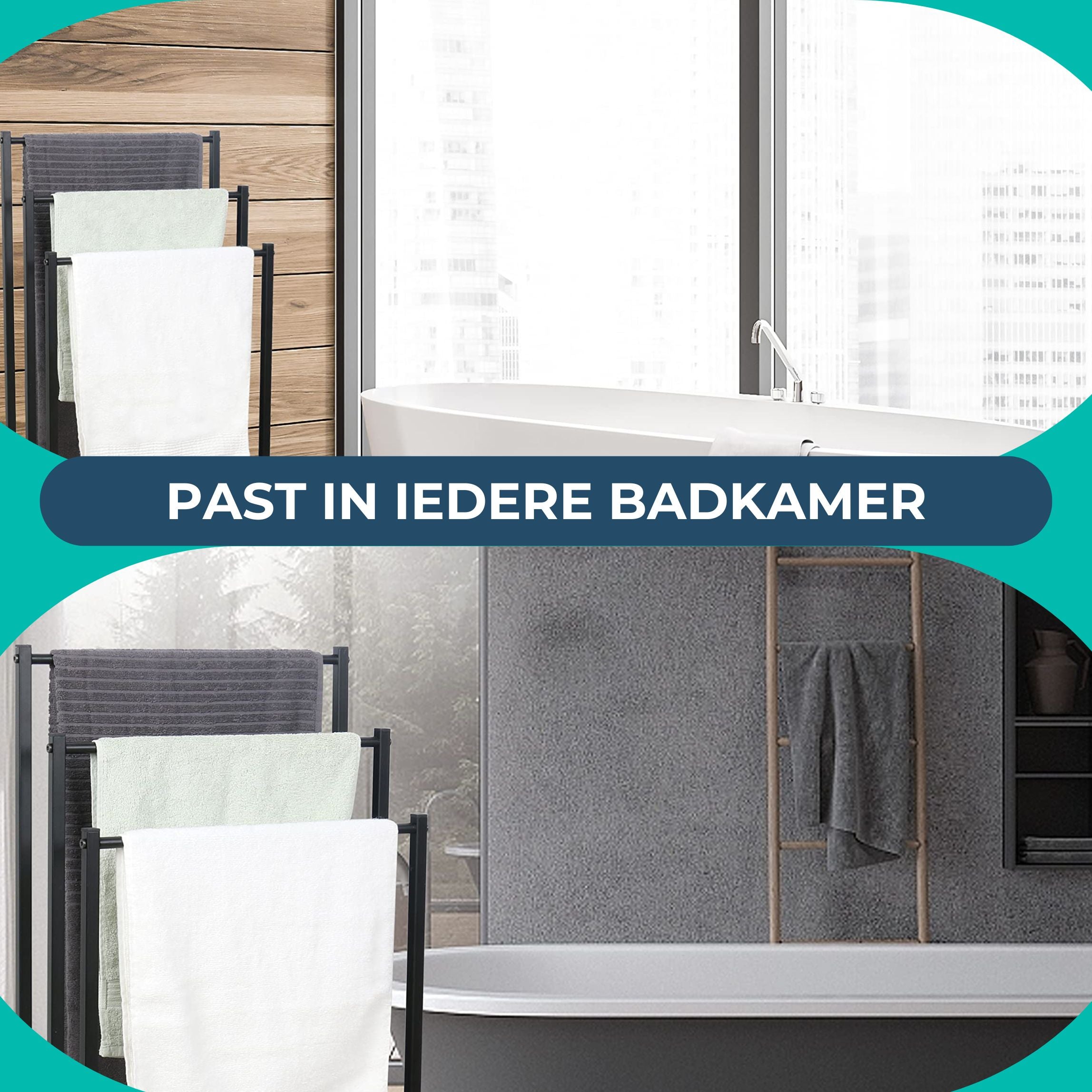 Extra Breed Handdoekrek | Zwart | 60cm | Handdoekenrek