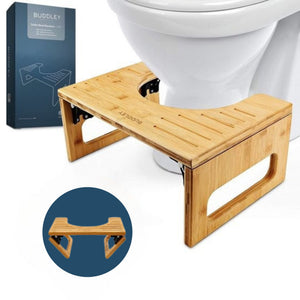 Inklapbaar bamboe toiletkrukje van Buddley